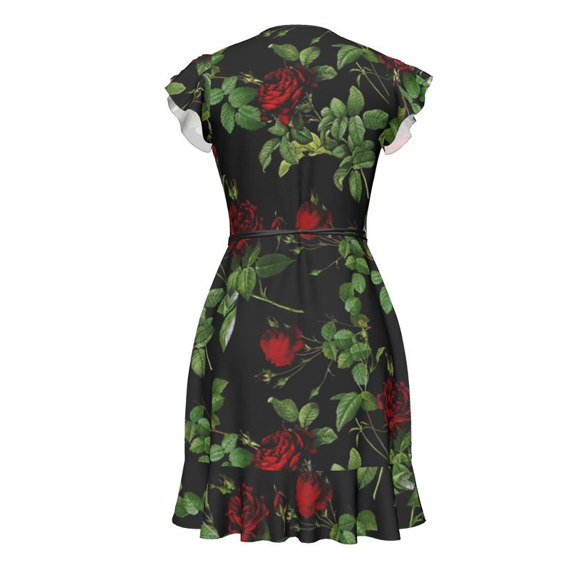Rose Print Tea Dress - Objet D'Art