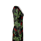 Rose Print Ladies Cardigan - Objet D'Art