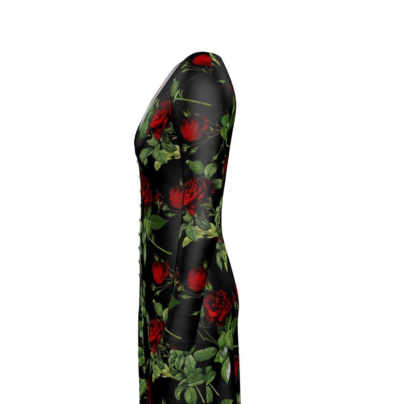 Rose Print Ladies Cardigan - Objet D'Art