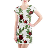 Rose Print Ladies Tunic T Shirt - Objet D'Art