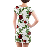 Rose Print Ladies Tunic T Shirt - Objet D'Art