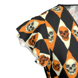 Harlequin Skulls Tea Dress - Objet D'Art