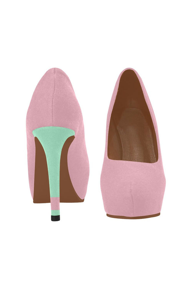Pink and Green Women's High Heels - Objet D'Art