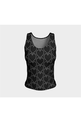 Hearts Fitted Tank Top - Objet D'Art
