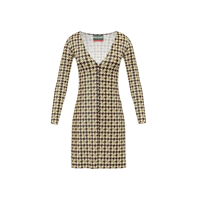 Houndstooth Ladies Cardigan - Objet D'Art