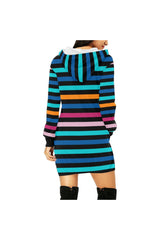 Lifesaver Rainbow All Over Print Hoodie Mini Dress (Model H27) - Objet D'Art