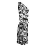 Black and White Wrap Dress - Objet D'Art