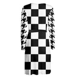 Black and White Wrap Dress - Objet D'Art