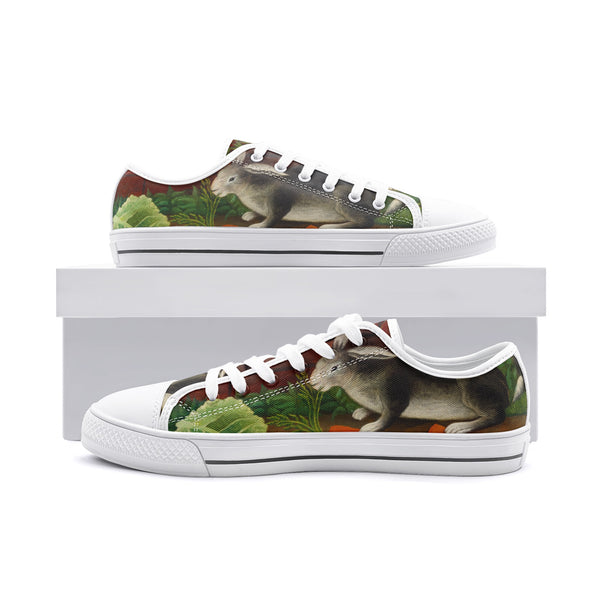 The Rabbit's Meal Unisex Low Top Canvas Shoes - Objet D'Art