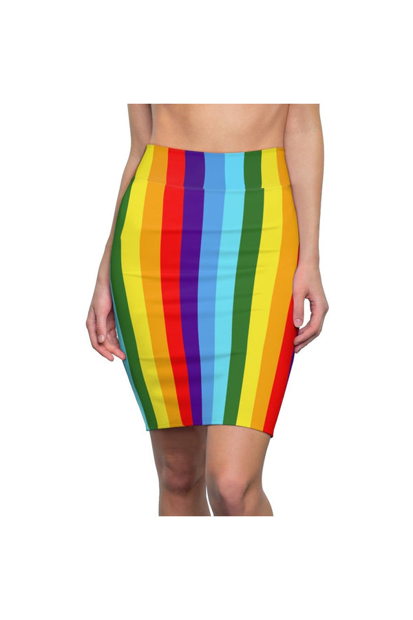 Rainbow ROYGBIV Women's Pencil Skirt - Objet D'Art