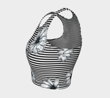 Floral Striped Athletic Crop Top - Objet D'Art