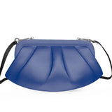 Coral Blue Pleated Soft Frame Bag - Objet D'Art