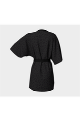 Black Leopard Print Kimono Robe - Objet D'Art