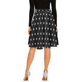stars polka dots print 2 Melete Pleated Midi Skirt (Model D15) - Objet D'Art