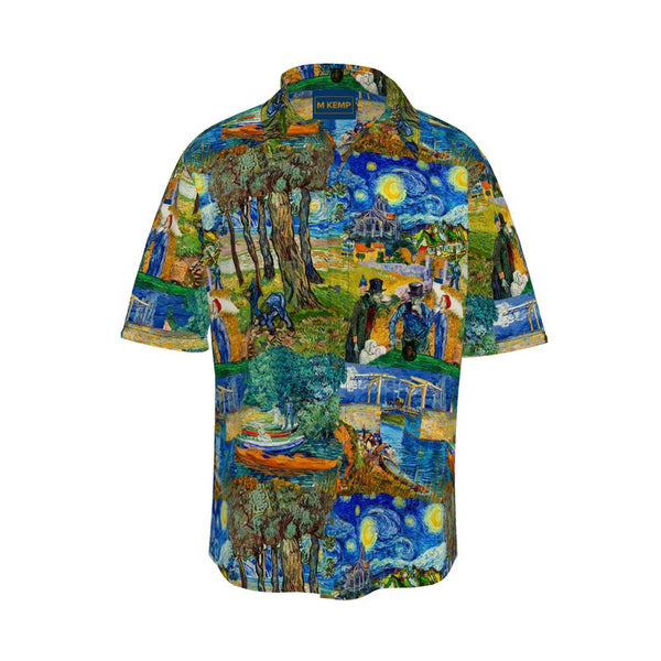 Van Gogh Art Collage Men's Short Sleeve Shirt - Objet D'Art
