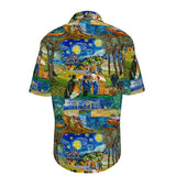 Van Gogh Art Collage Men's Short Sleeve Shirt - Objet D'Art