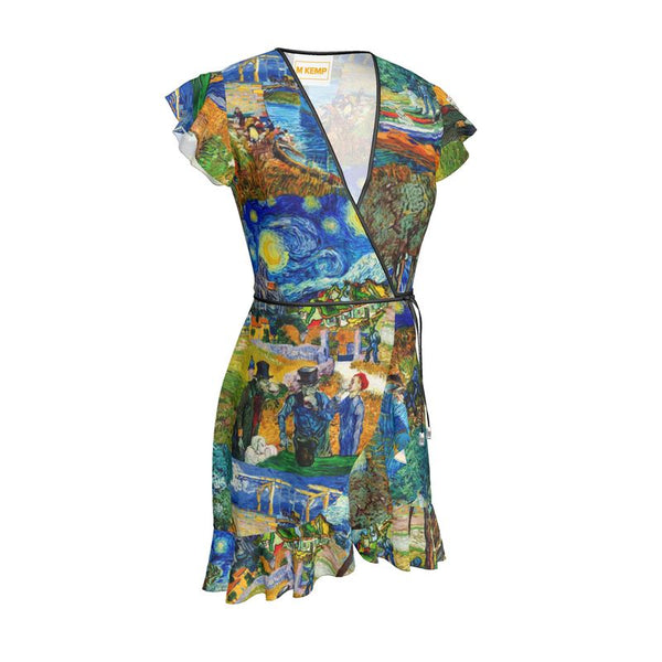 Van Gogh Art Collage Tea Dress - Objet D'Art