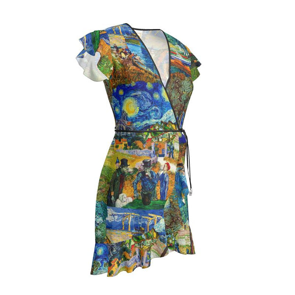 Van Gogh Art Collage Tea Dress - Objet D'Art