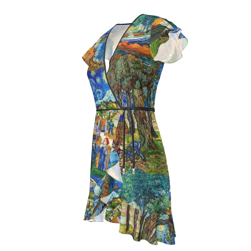 Van Gogh Art Collage Tea Dress - Objet D'Art