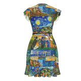 Van Gogh Art Collage Tea Dress - Objet D'Art