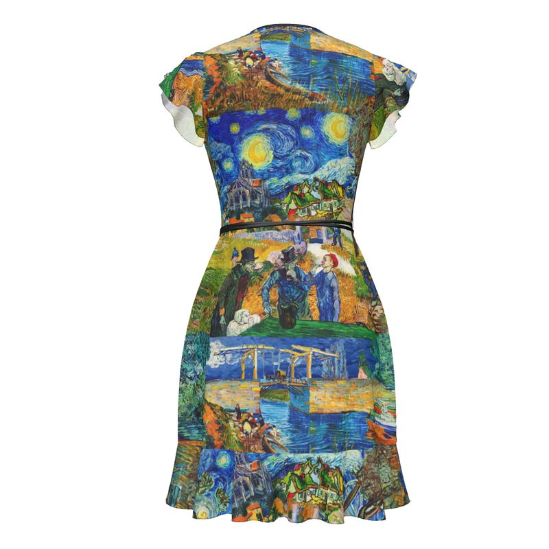 Van Gogh Art Collage Tea Dress - Objet D'Art