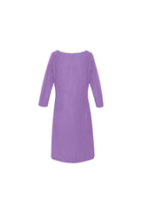 Amethyst Orchid Rhea Loose Round Neck Dress - Objet D'Art