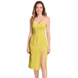 Maurice Split Thigh V-Neck Cami Dress - Objet D'Art