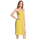 Maurice Split Thigh V-Neck Cami Dress - Objet D'Art