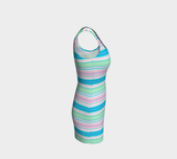 Brightly Striped Bodycon Dress - Objet D'Art