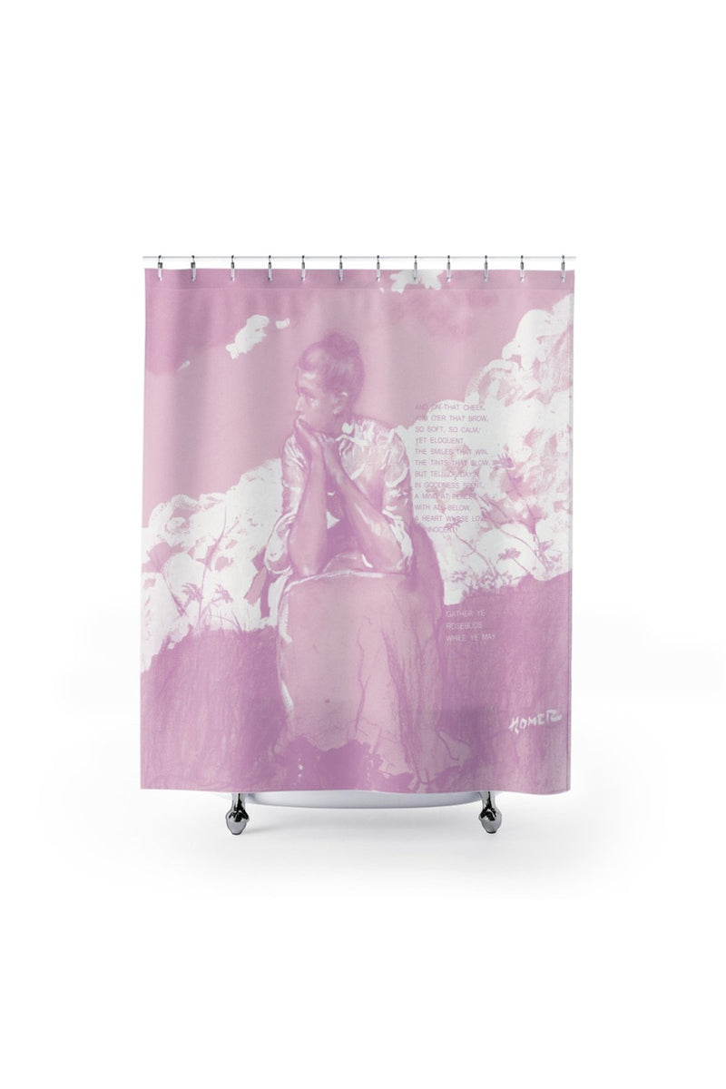 Girl Seated, Homer Winslow Shower Curtains - Objet D'Art