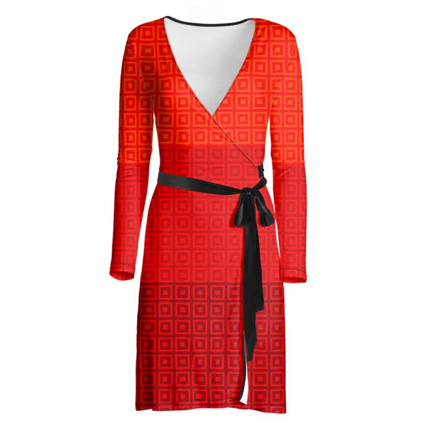 Autumn Matrix Wrap Dress - Objet D'Art