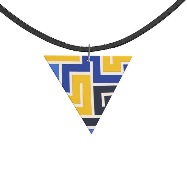 Ukrainian Puzzle Wooden Pendant Necklace - Objet D'Art