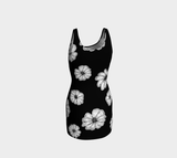 Floral Silhouetted Bodycon Dress - Objet D'Art