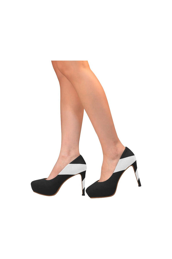 Bold Stripe Women's High Heels - Objet D'Art Online Retail Store