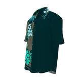 Floral Silhouette Mens Short Sleeve Shirt - Objet D'Art
