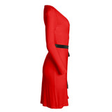 Red Wrap Dress - Objet D'Art
