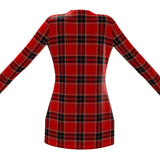 Plaid Ladies Cardigan With Pocket - Objet D'Art