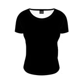 Black Ladies Scoop Neck T-Shirt - Objet D'Art