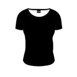 Black Ladies Scoop Neck T-Shirt - Objet D'Art