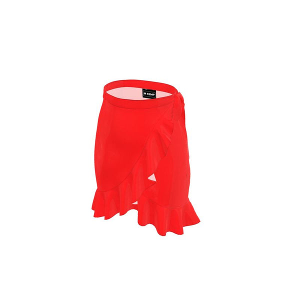 Poppy Red Flounce Skirt - Objet D'Art