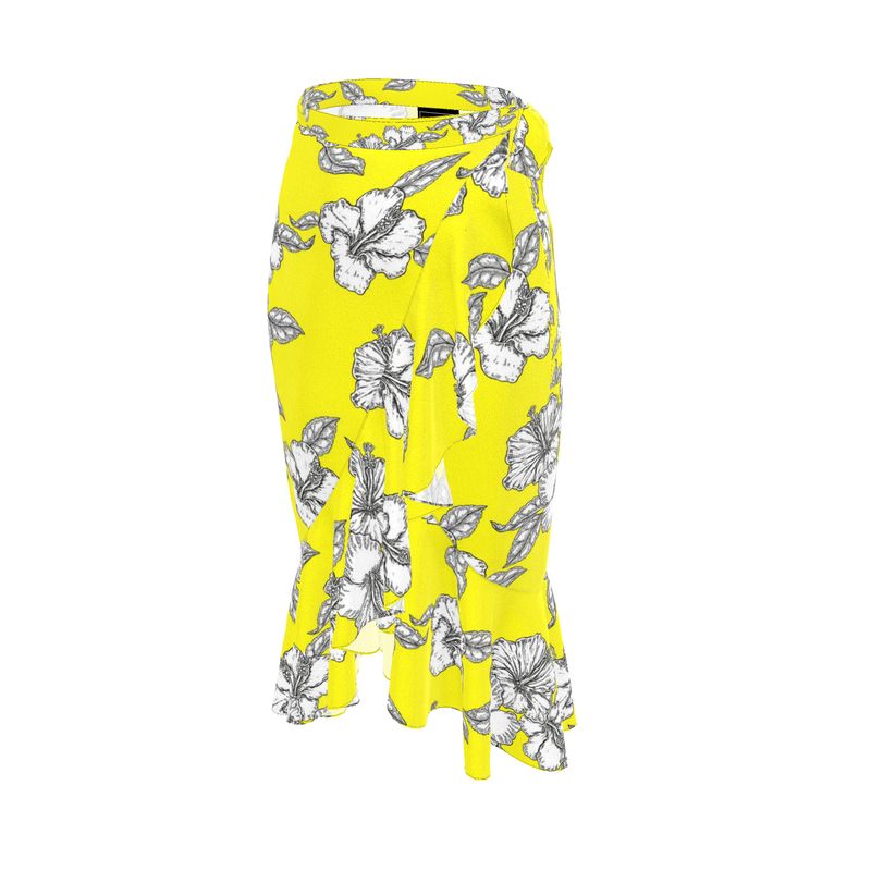Hibiscus Sunrise Flounce Skirt - Objet D'Art