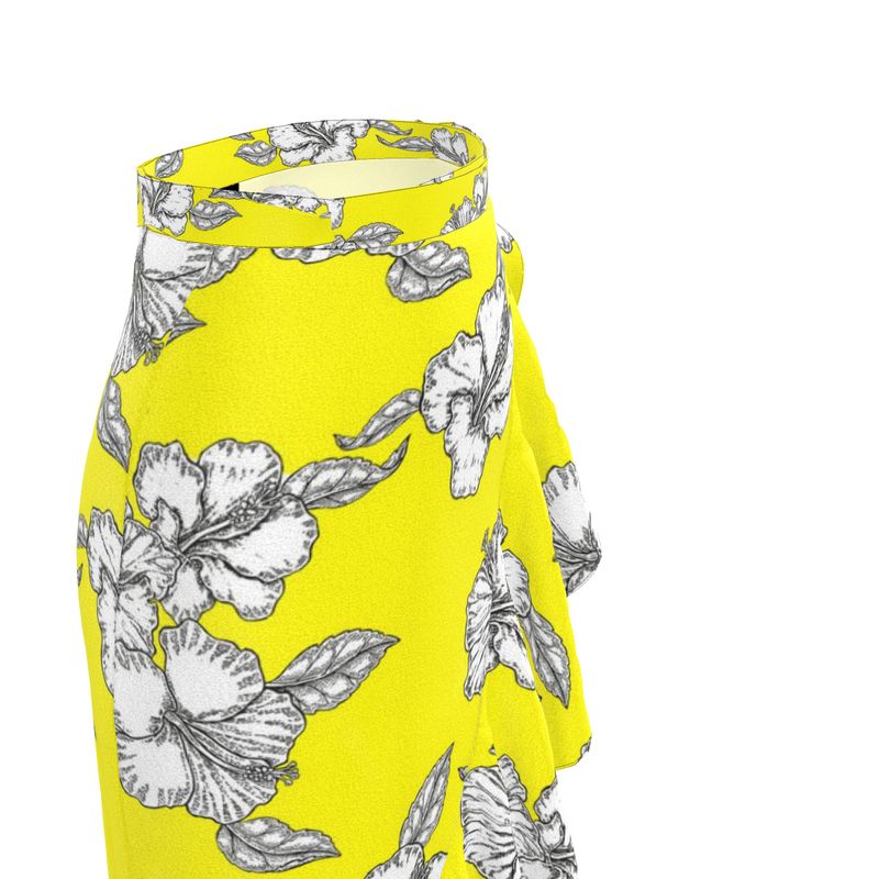 Hibiscus Sunrise Flounce Skirt - Objet D'Art