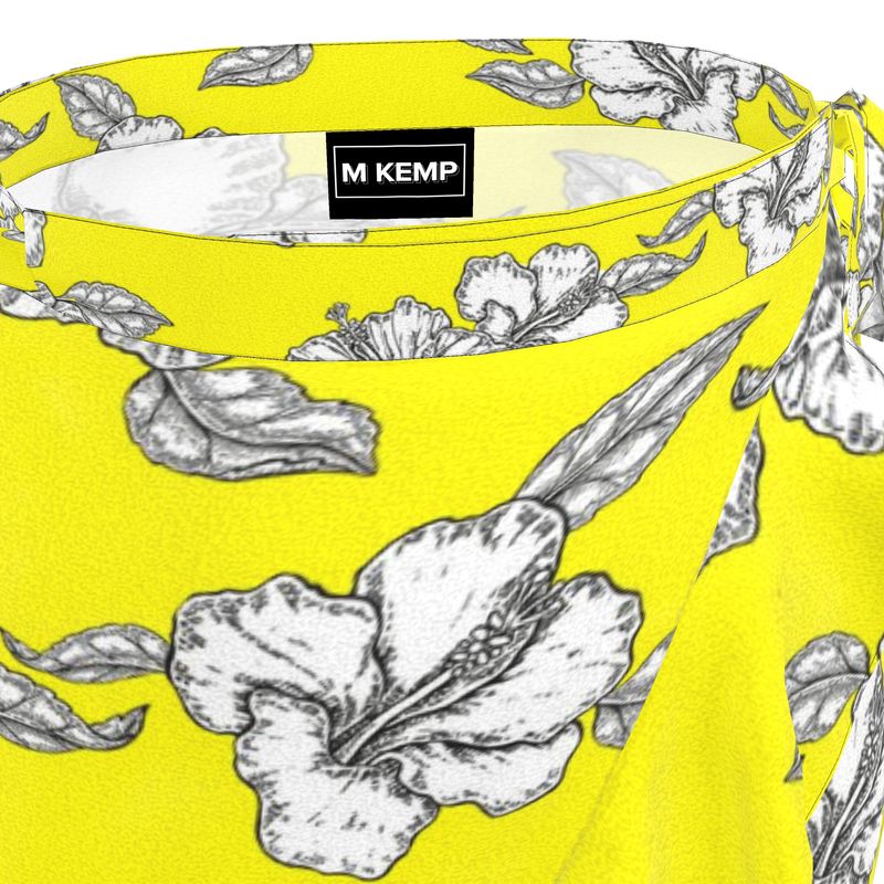 Hibiscus Sunrise Flounce Skirt - Objet D'Art