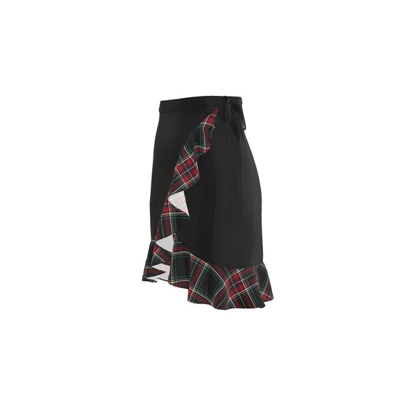 Plaid Accented Flounce Skirt - Objet D'Art