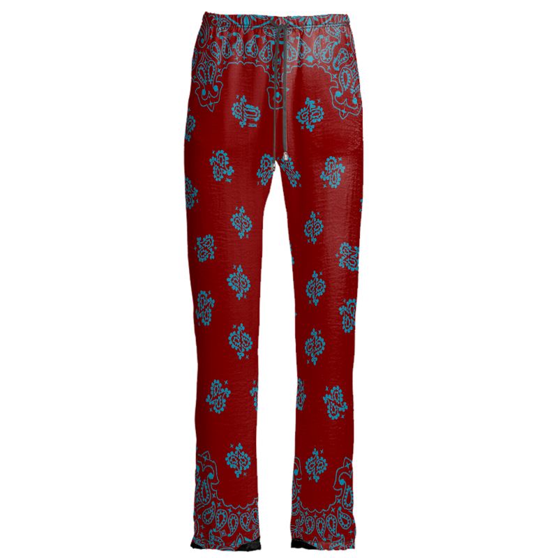 Bandana Art Maroon Womens Trousers - Objet D'Art