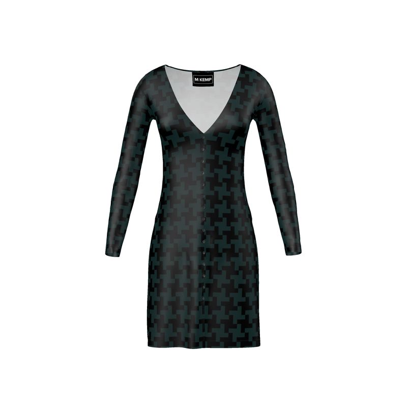 Houndstooth Ladies Cardigan - Objet D'Art