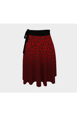 Red Leopard Print Wrap Skirt - Objet D'Art