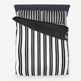 Striped Microfiber Duvet Cover - Objet D'Art