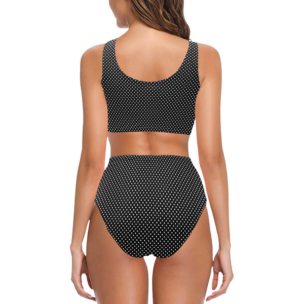 Polkadot Chest Bowknot Bikini Swimsuit - Objet D'Art