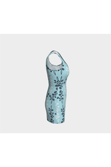 Light Blue Floral Dream Bodycon Dress - Objet D'Art